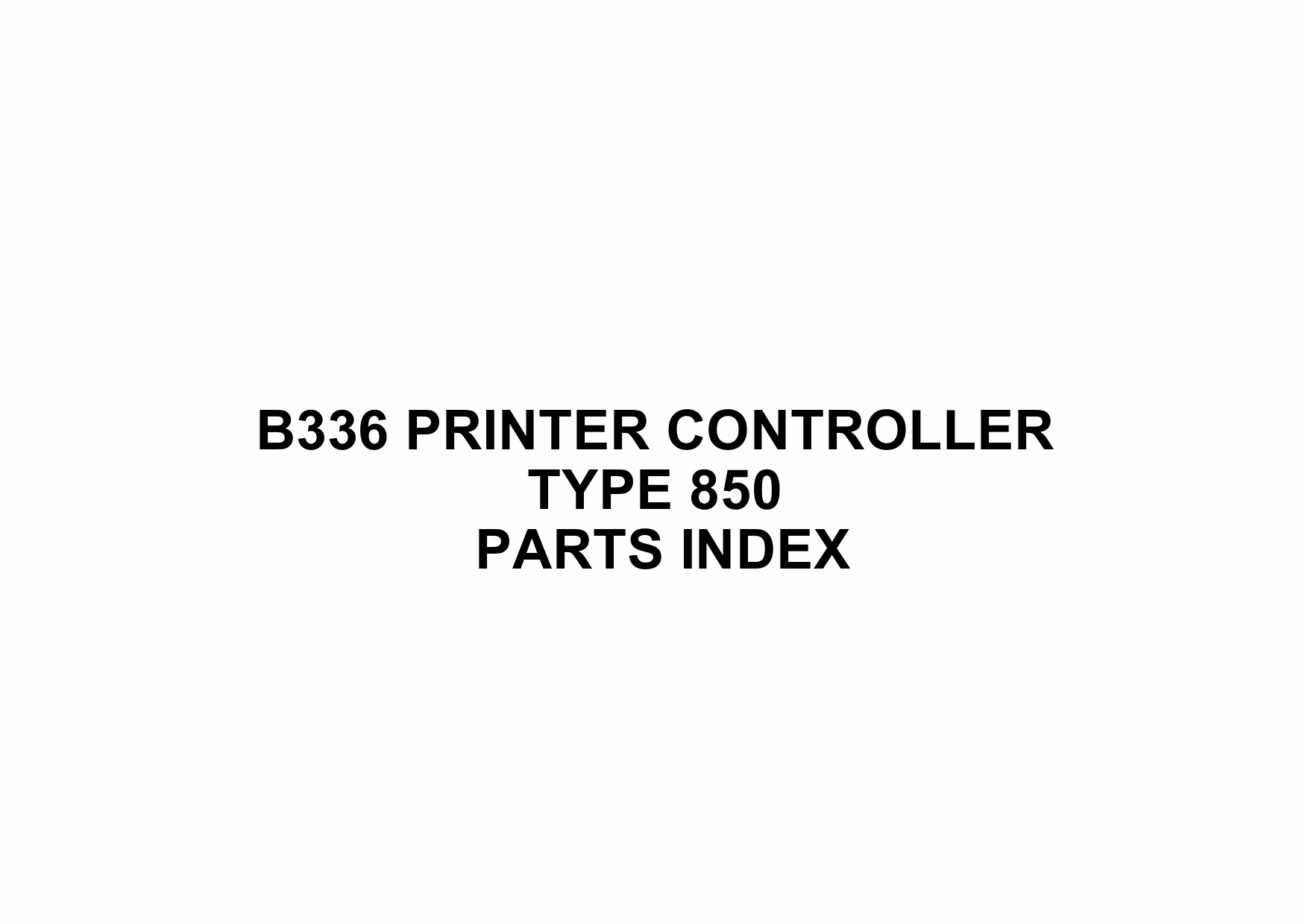 RICOH Options B336 PRINTER-CONTROLLER-850 Parts Catalog PDF download-2